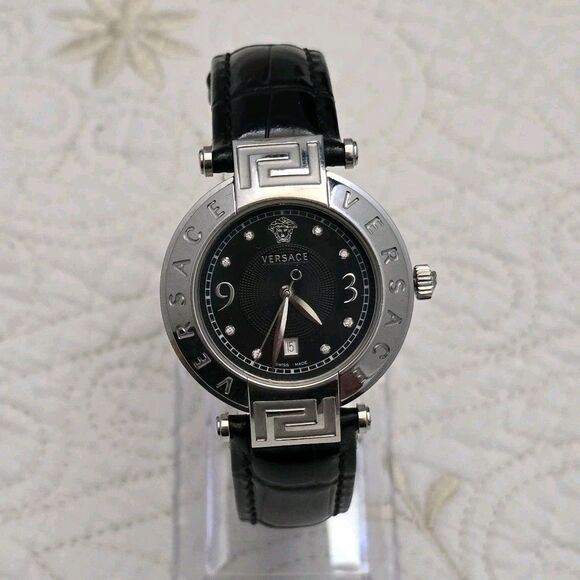Versace Reve 68Q Women\'s Watch Stainless Steel Black Dial Diamonds Swiss Made main image 6